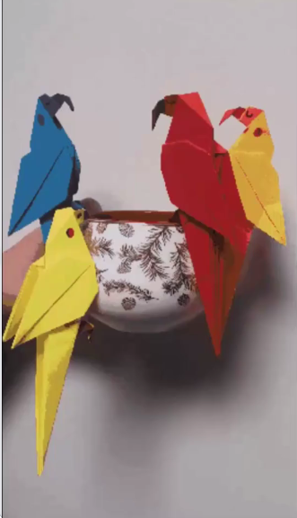 papużki z origami